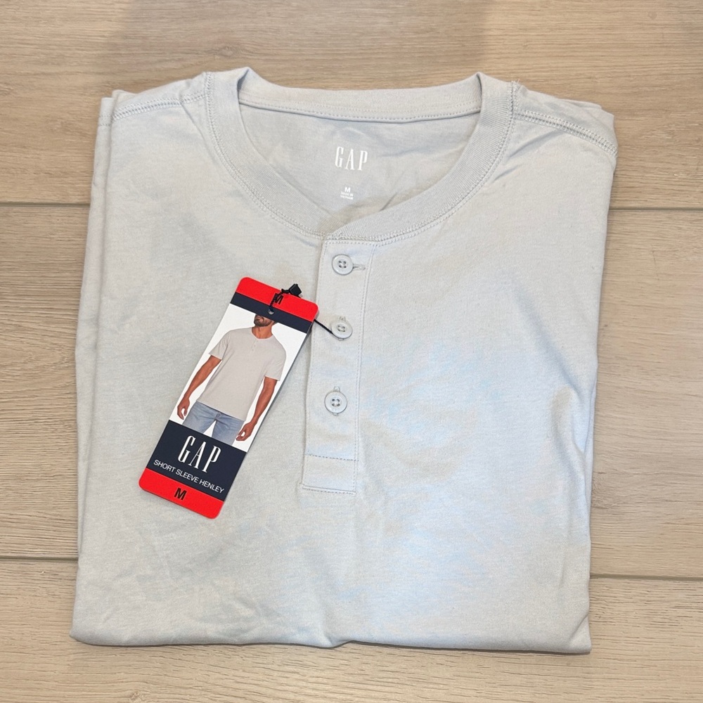 GAP Soft Gray Henley Top